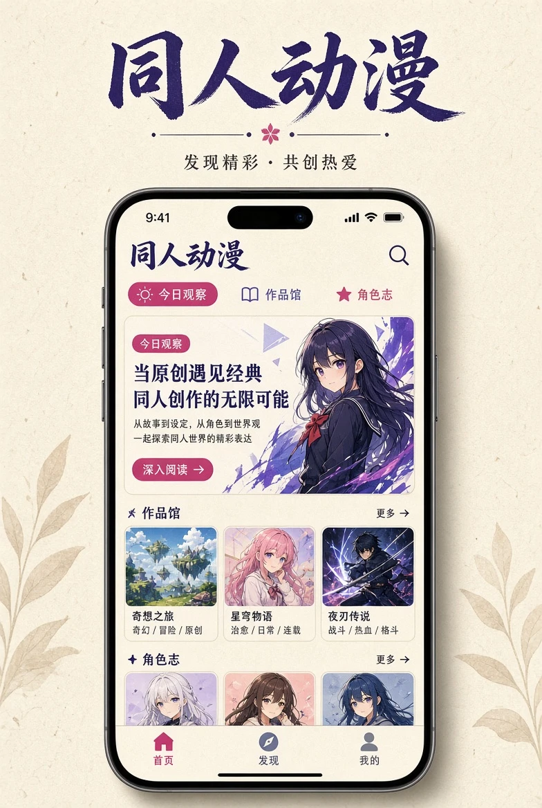 同人动漫APP移动浏览