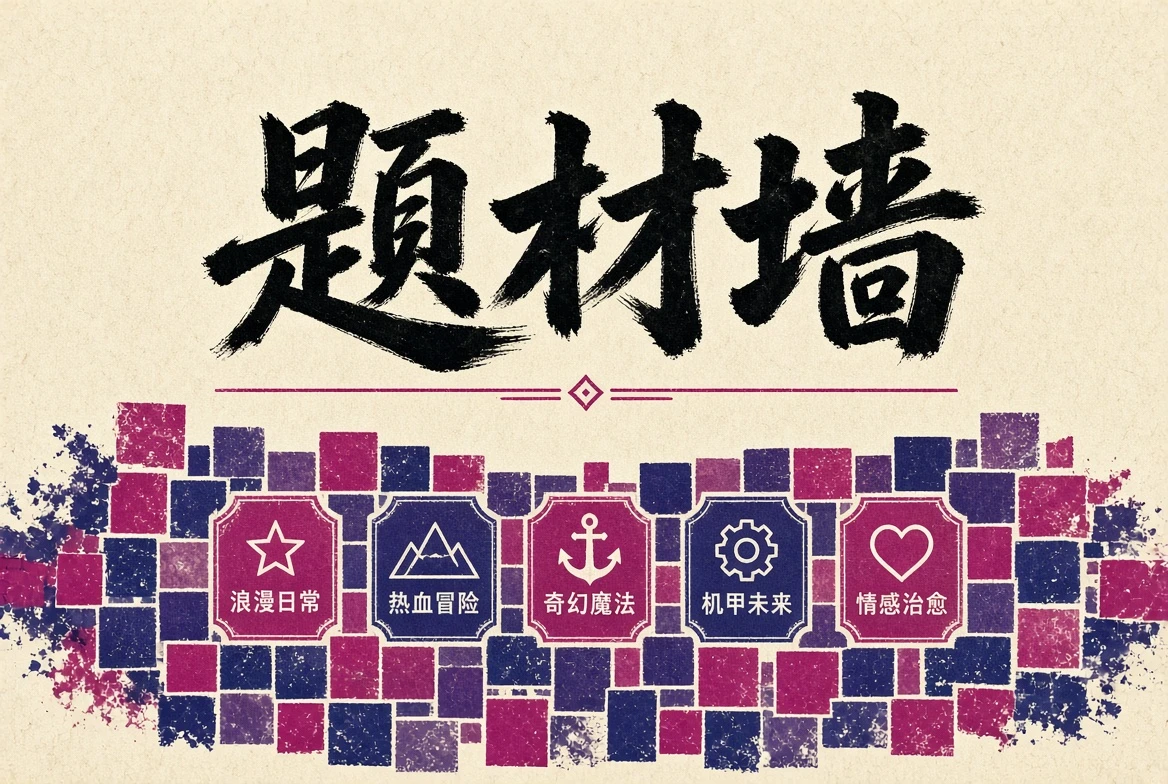 同人动漫题材墙